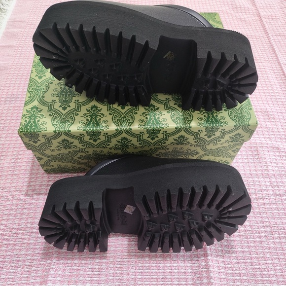 Gucci All Black Slip On Mule Clog Chunky Platform Sole - Picture 5 of 7